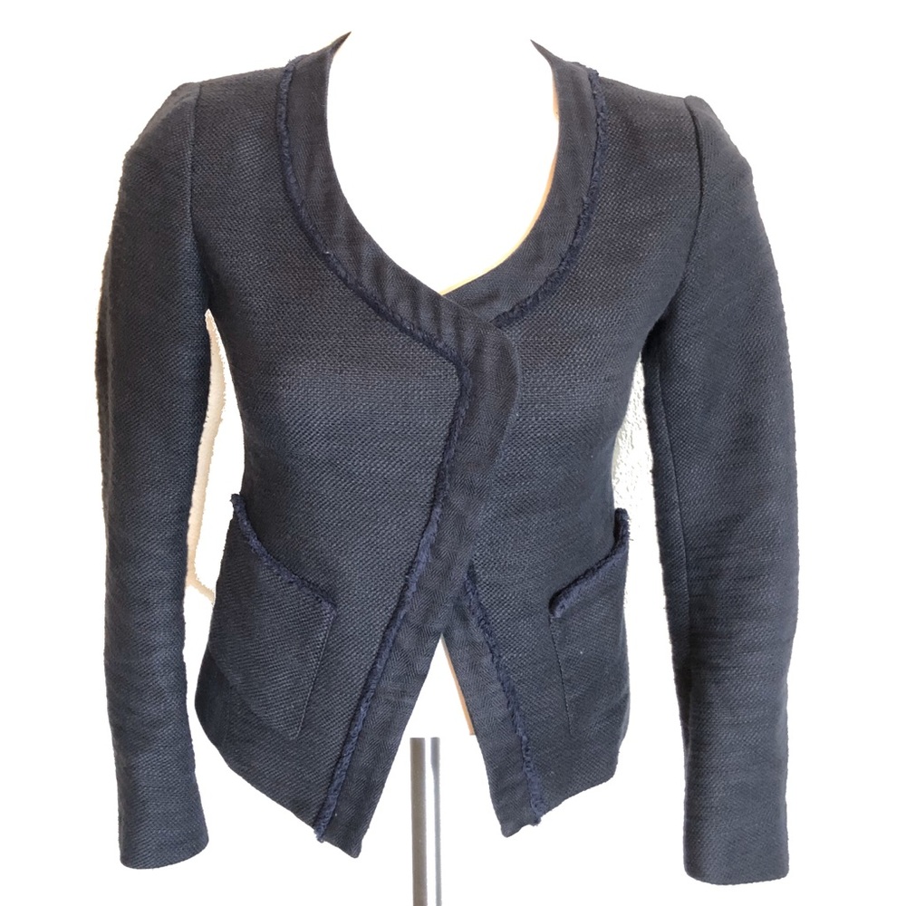 Maje navy blue tweed blazer sz. 36